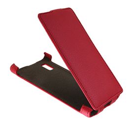 Чехол для LG P760 (Optimus L9) флип кожзам №1 <красный>