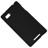 Чехол для Lenovo K910 (Vibe Z) задняя крышка пластик ребристый Nillkin <черный> ― Spb.OnlineBazar.su