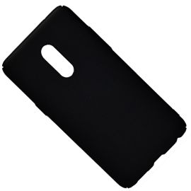 Чехол для Meizu 15 Plus (M891M) задняя крышка пластик Soft Touch <черный>