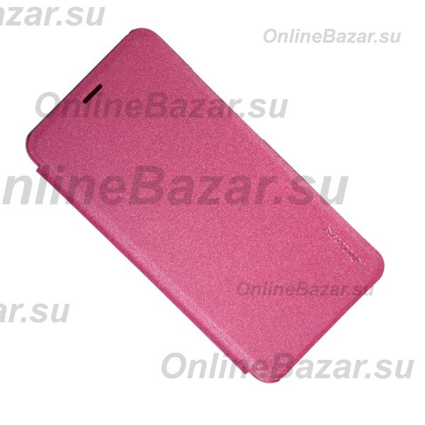 Чехол для Meizu M3 Mini флип боковой пластик-кожзам Nillkin Sparkle <розовый> ― Spb.OnlineBazar.su