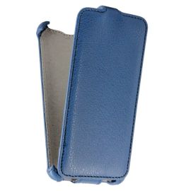 Чехол для Micromax A104 флип кожзам №1 <синий>