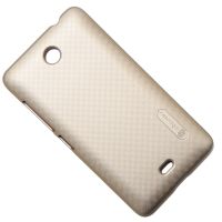 Чехол для Microsoft RM-1099 Dual Sim задняя крышка пластик ребристый Nillkin <золотой> ― Spb.OnlineBazar.su