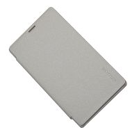 Чехол для Microsoft 532 Lumia Dual Sim флип боковой пластик-кожзам Nillkin Sparkle <белый> ― Spb.OnlineBazar.su