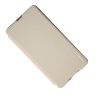 Чехол для Microsoft 650 Lumia флип боковой пластик-кожзам Nllkin Sparkle <белый> ― Spb.OnlineBazar.su