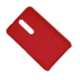 Чехол для Nokia 501 Asha Dual Sim задняя крышка пластик ребристый Nillkin <красный>