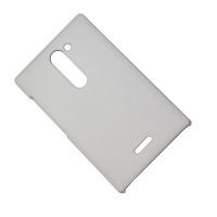 Чехол для Nokia 502 Asha Dual Sim задняя крышка пластик ребристый Nillkin <белый> ― Spb.OnlineBazar.su
