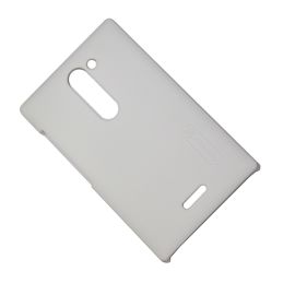 Чехол для Nokia 502 Asha Dual Sim задняя крышка пластик ребристый Nillkin <белый>