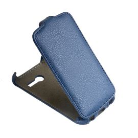 Чехол для Samsung SM-G110H (Galaxy Pocket 2) флип кожзам №1 <синий>