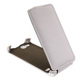 Чехол для Sony ST27 (Xperia Go) флип кожзам №1 <белый>