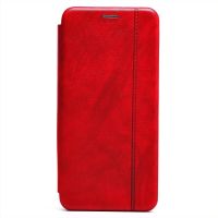 Чехол для Realme C30 флип боковой кожзам №3 <красный> ― Spb.OnlineBazar.su