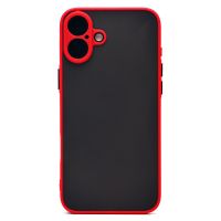 Чехол для Apple iPhone 16 Plus пластиковый с окантовкой <красный> ― Spb.OnlineBazar.su