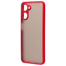 Чехол для Realme 10 пластиковый с окантовкой <красный>