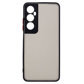 Чехол для Realme C65 пластиковый с окантовкой <черный>