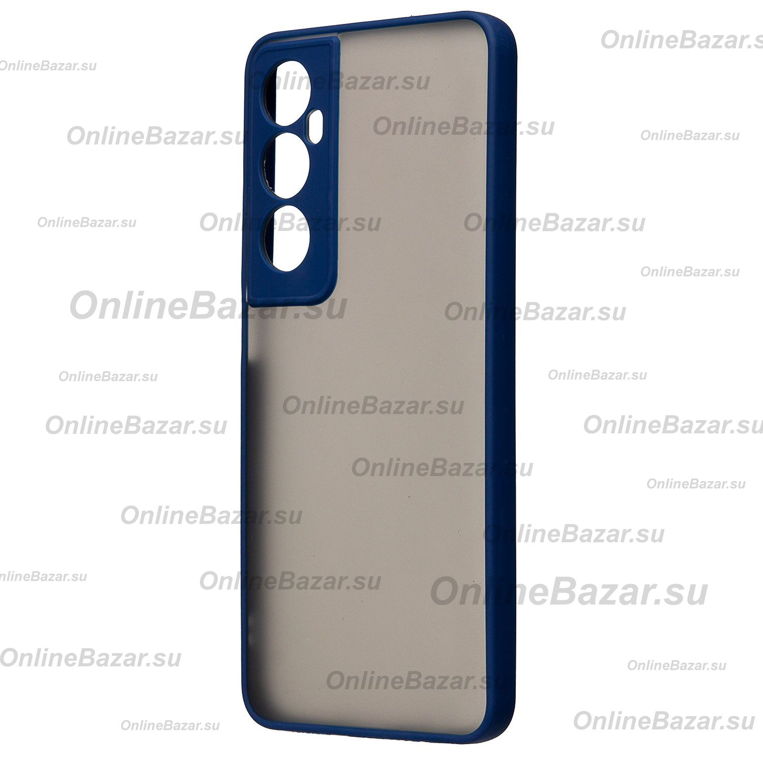 Чехол для Realme C65 пластиковый с окантовкой <синий> ― Spb.OnlineBazar.su