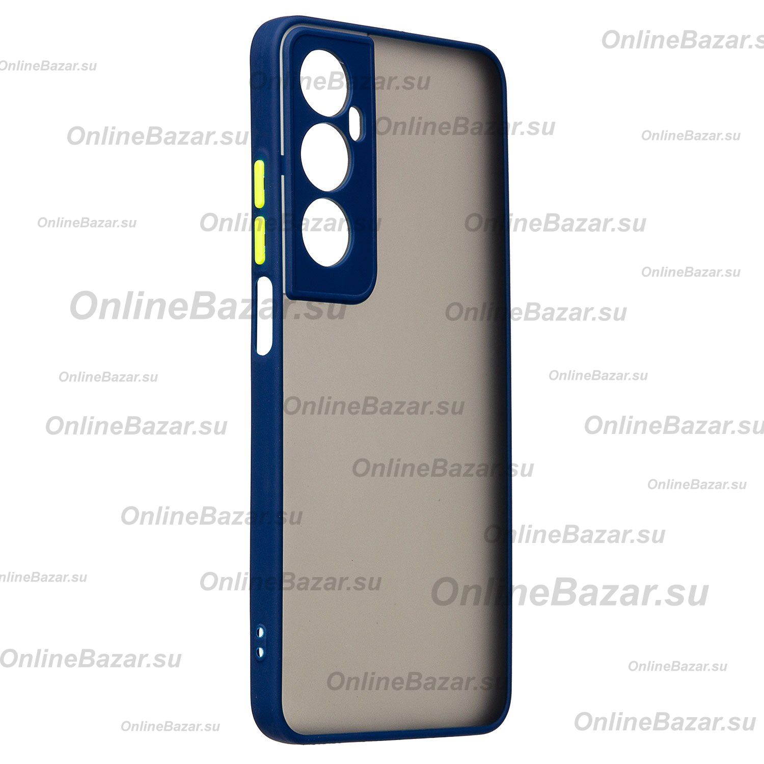 Чехол для Realme C65 пластиковый с окантовкой <синий> ― Spb.OnlineBazar.su
