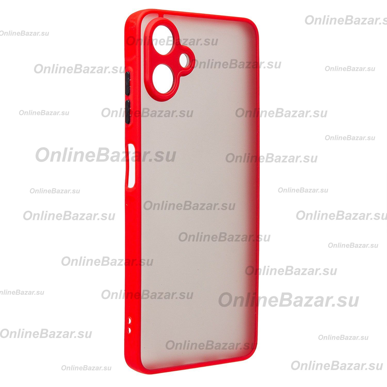 Чехол для Samsung SM-A065F (Galaxy A06) пластиковый с окантовкой <красный> ― Spb.OnlineBazar.su