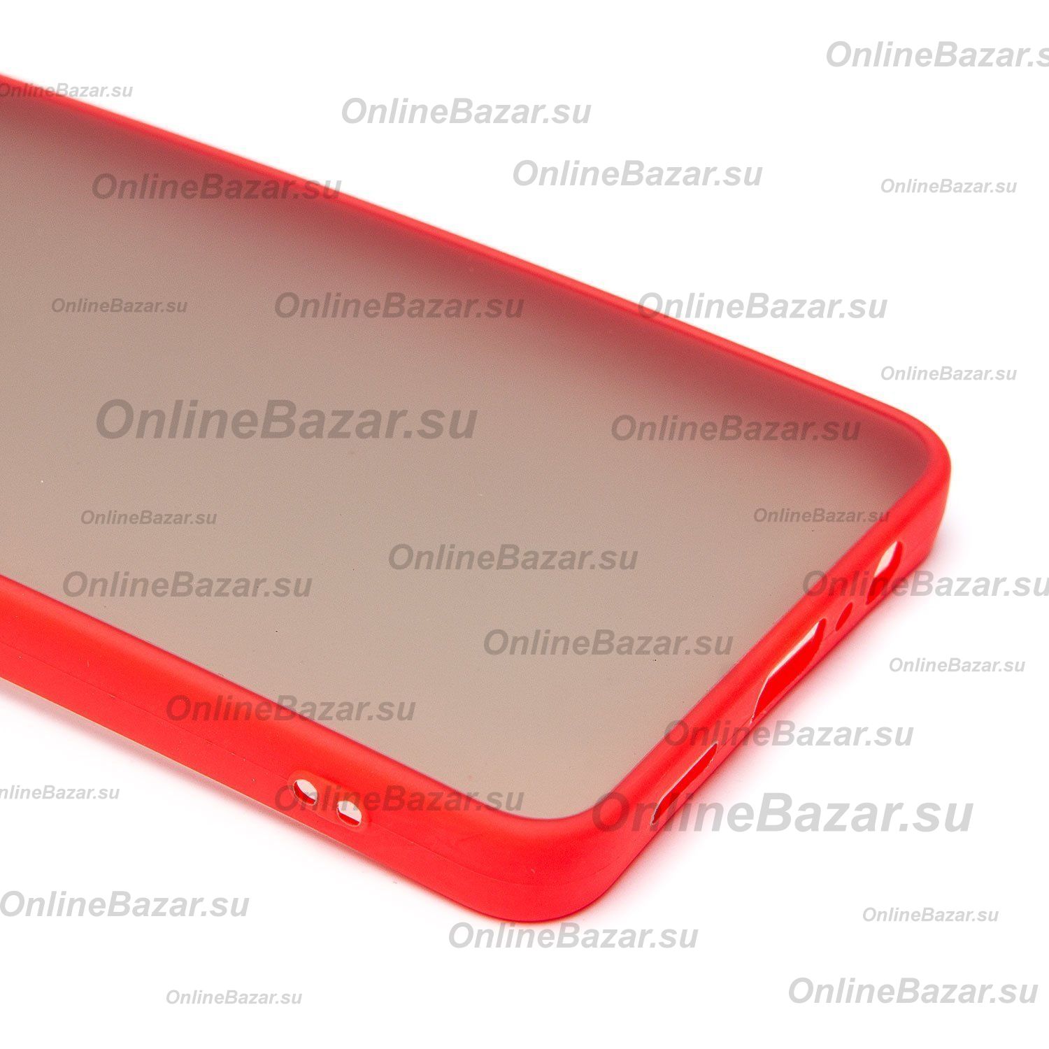 Чехол для Samsung SM-A065F (Galaxy A06) пластиковый с окантовкой <красный> ― Spb.OnlineBazar.su