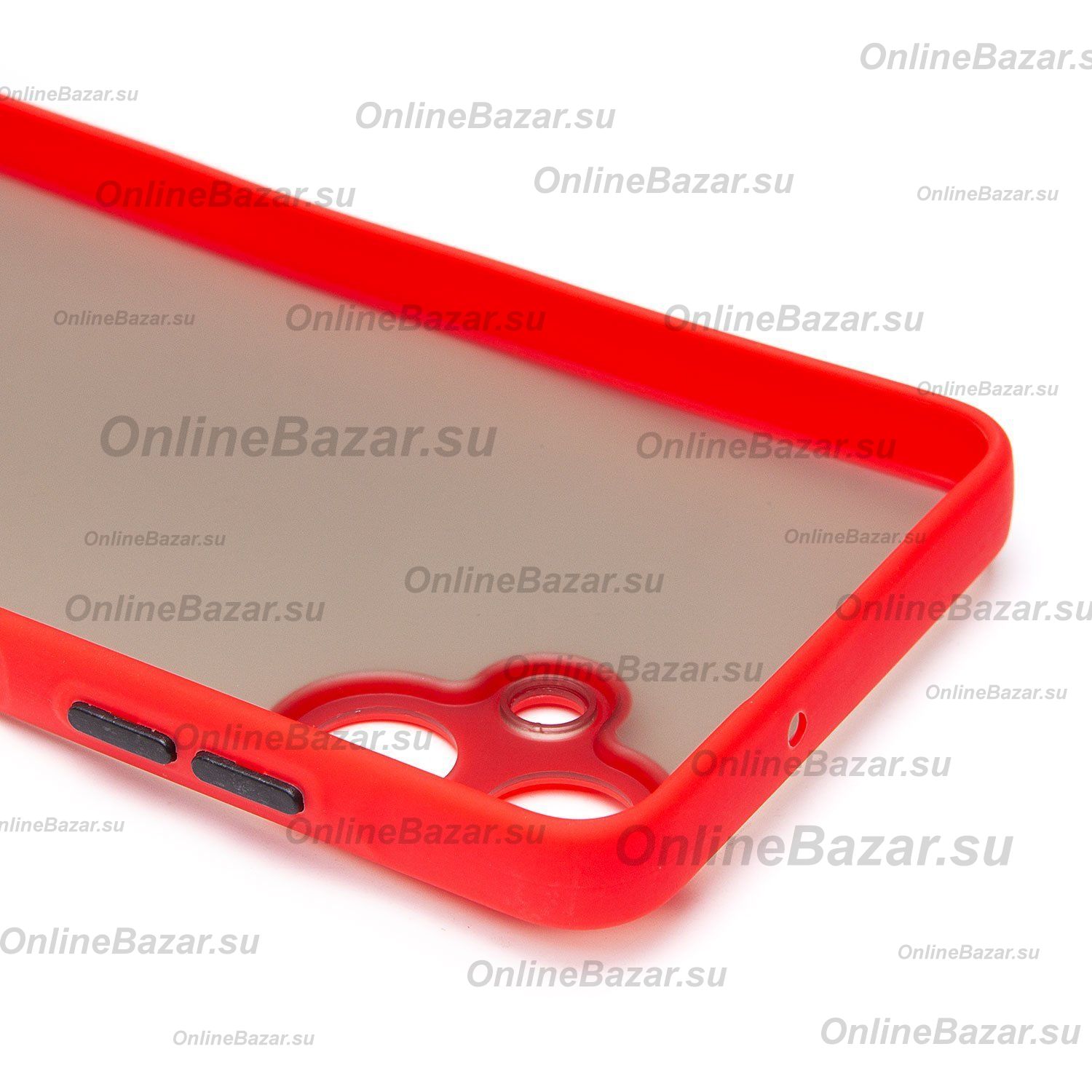 Чехол для Samsung SM-A065F (Galaxy A06) пластиковый с окантовкой <красный> ― Spb.OnlineBazar.su