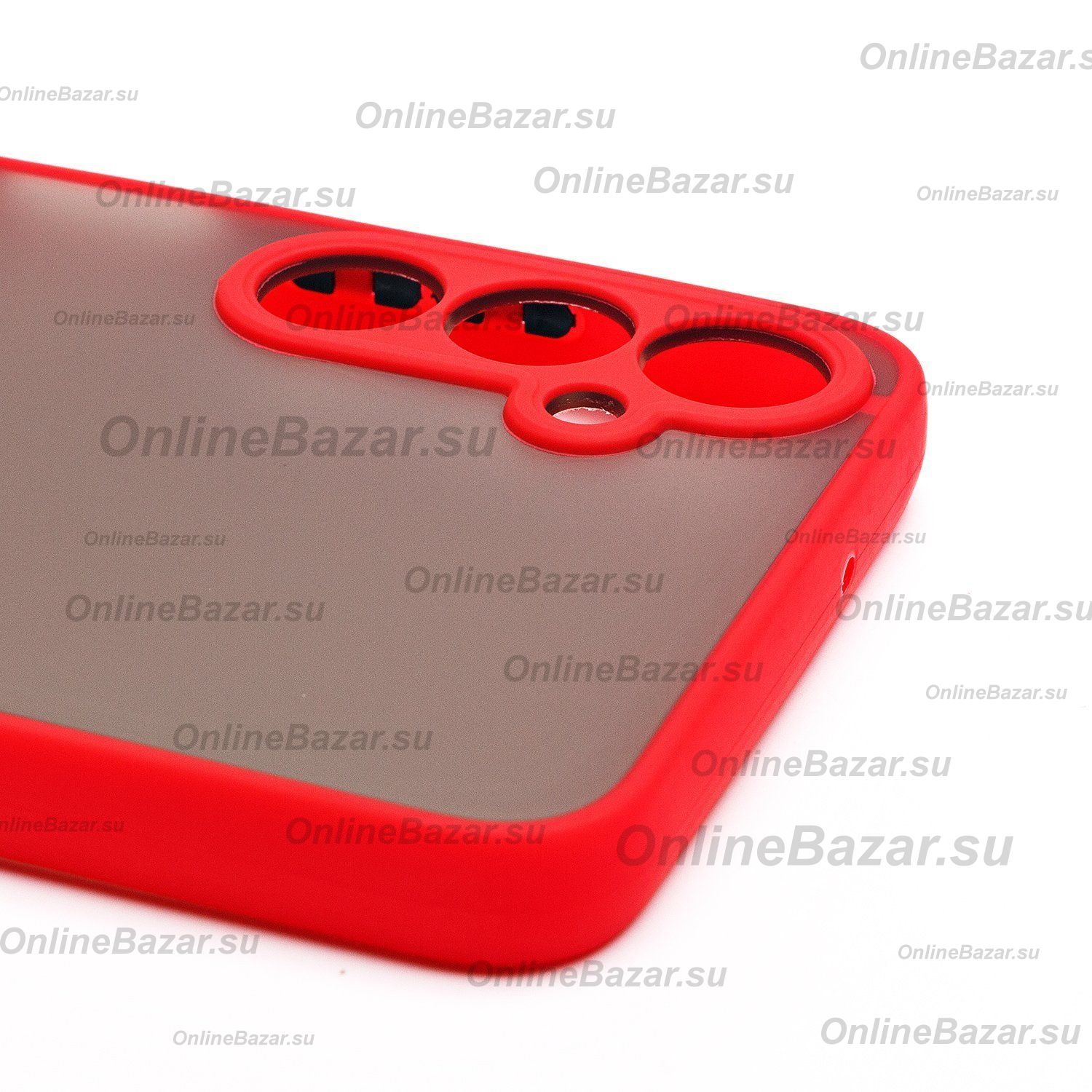 Чехол для Samsung SM-A057F (Galaxy A05s) пластиковый с окантовкой <красный> ― Spb.OnlineBazar.su