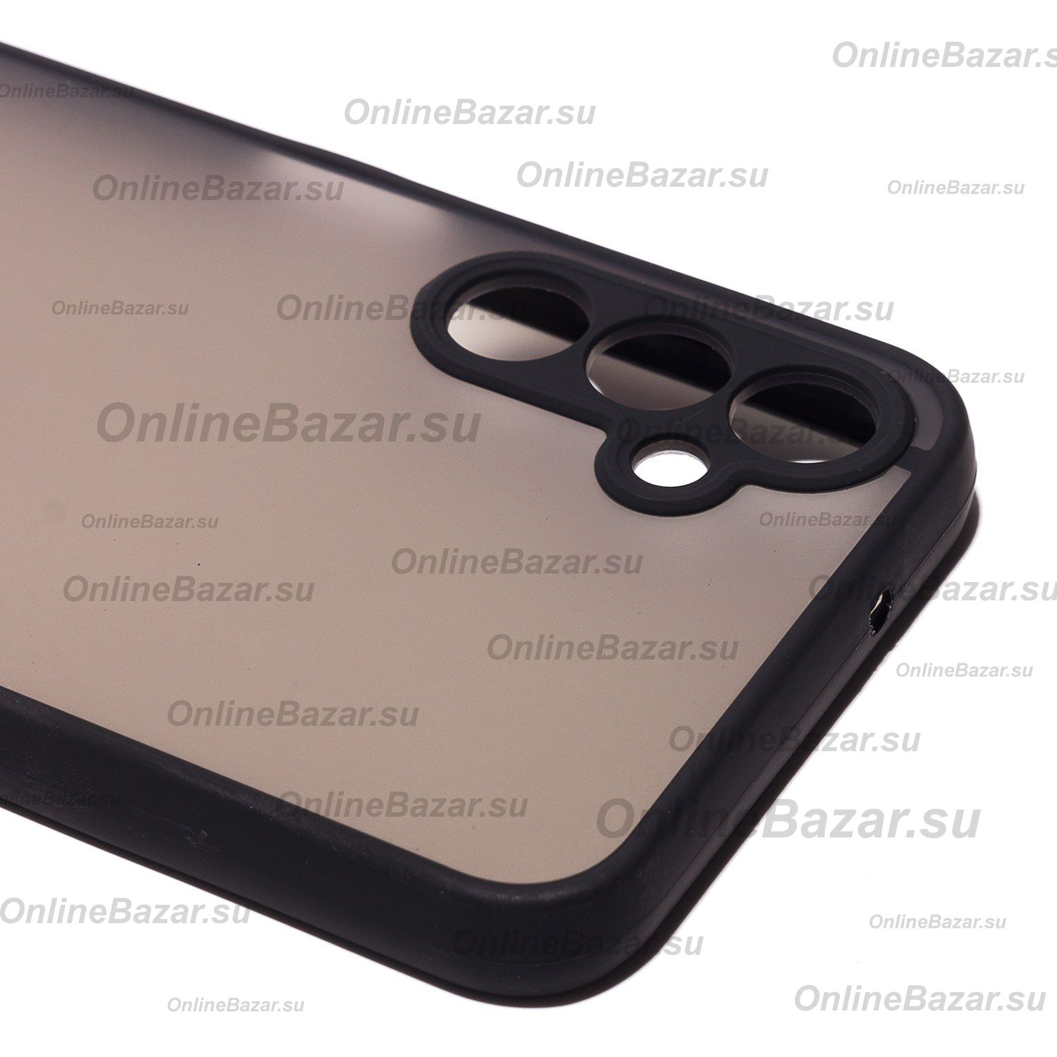 Чехол для Samsung SM-A146B (Galaxy A14 5G) пластиковый с окантовкой <черный> ― Spb.OnlineBazar.su