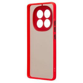 Чехол для Xiaomi Redmi Note 14 Pro 5G пластиковый с окантовкой <красный>