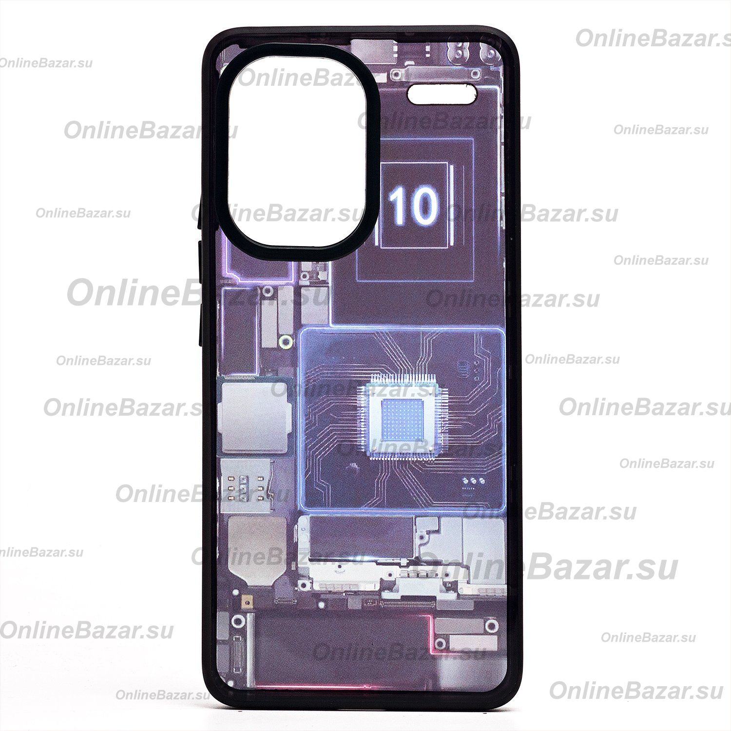 Чехол для Xiaomi 23090RA98C пластиковый (рис. 088) <фиолетовый> ― Spb.OnlineBazar.su