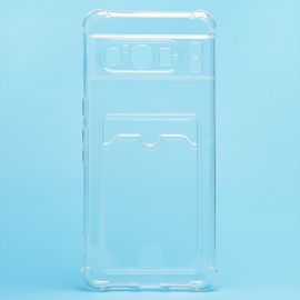 Чехол для Google Pixel 8 Pro силиконовый с картхолдером №2 <прозрачный>