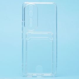 Чехол для Honor 80 Pro (ANP-AN00) силиконовый с картхолдером №2 <прозрачный>