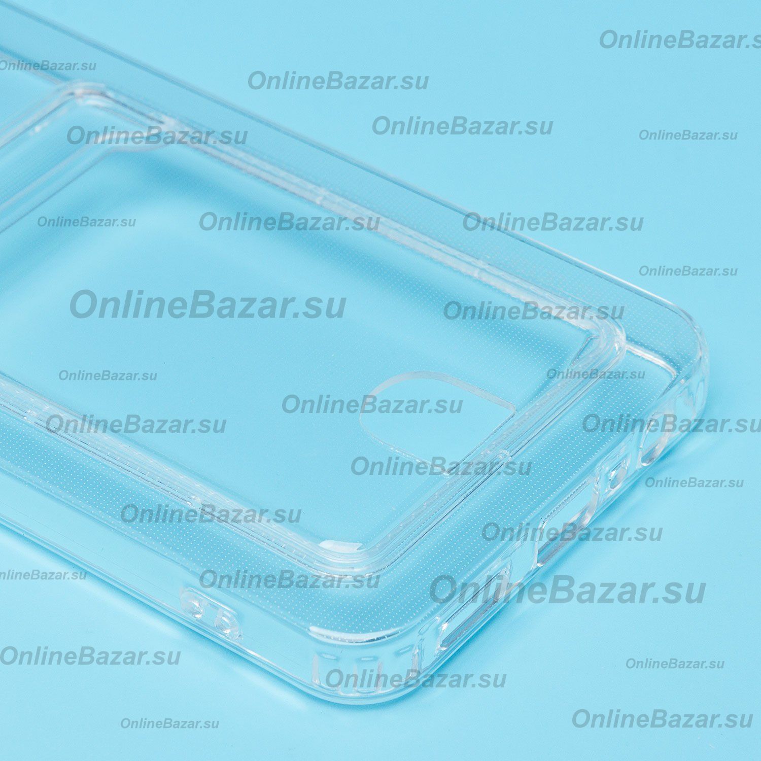 Чехол для Realme C33 силиконовый с картхолдером №2 <прозрачный> ― Spb.OnlineBazar.su