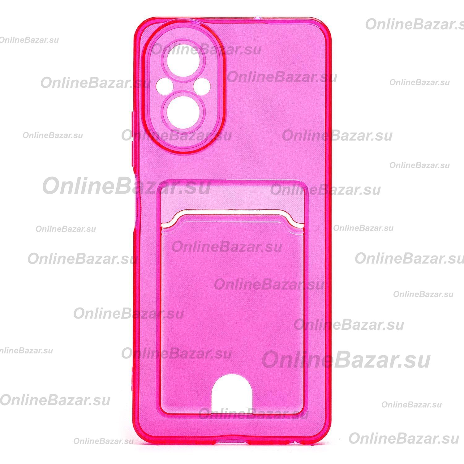 Чехол для Realme RMX3890 силиконовый с картхолдером №2 <розовый> ― Spb.OnlineBazar.su