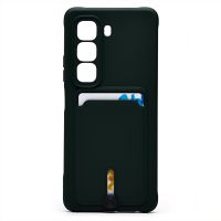 Чехол для Infinix Hot 50 (X6882) силиконовый с картхолдером №4 <темно-зеленый> ― Spb.OnlineBazar.su