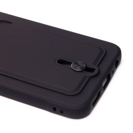 Чехол для Samsung SM-A057F (Galaxy A05s) силиконовый с картхолдером №4 <черный>