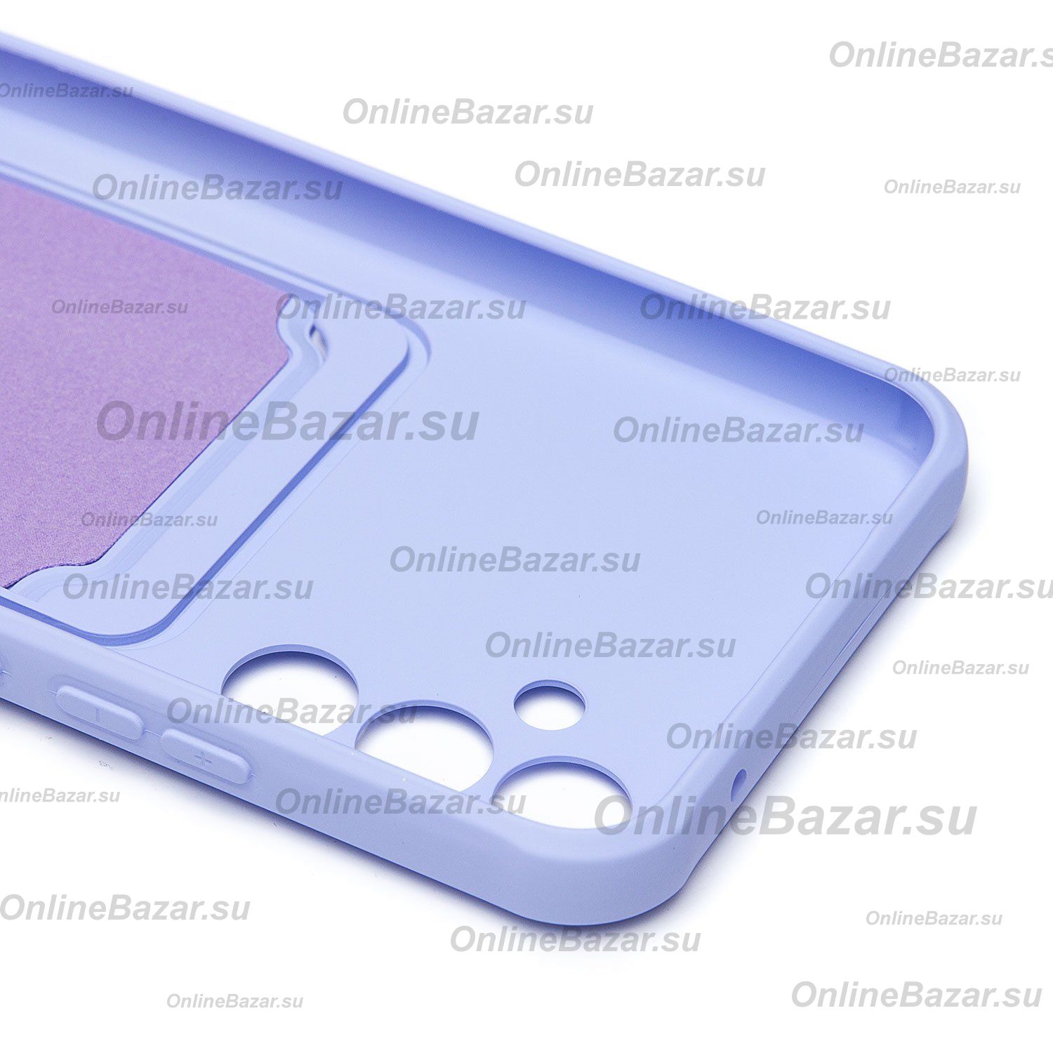 Чехол для Samsung SM-A346E (Galaxy A34 5G) силиконовый с картхолдером №4 <светло-фиолетовый> ― Spb.OnlineBazar.su