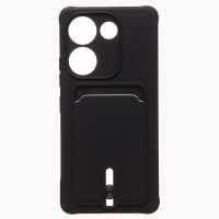 Чехол для Tecno Camon 20 (CK6n) силиконовый с картхолдером №4 <черный> ― Spb.OnlineBazar.su