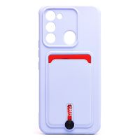Чехол для Tecno Spark 8C (KG5n) силиконовый с картхолдером №4 <светло-фиолетовый> ― Spb.OnlineBazar.su
