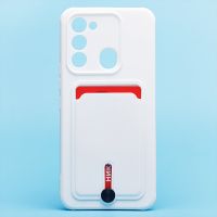 Чехол для Tecno Spark 8C (KG5n) силиконовый с картхолдером №4 <белый> ― Spb.OnlineBazar.su