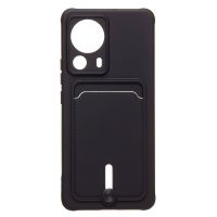 Чехол для Xiaomi 13 Lite силиконовый с картхолдером №4 <черный> ― Spb.OnlineBazar.su