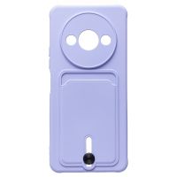 Чехол для Xiaomi 23129RN51X силиконовый с картхолдером №4 <светло-фиолетовый> ― Spb.OnlineBazar.su