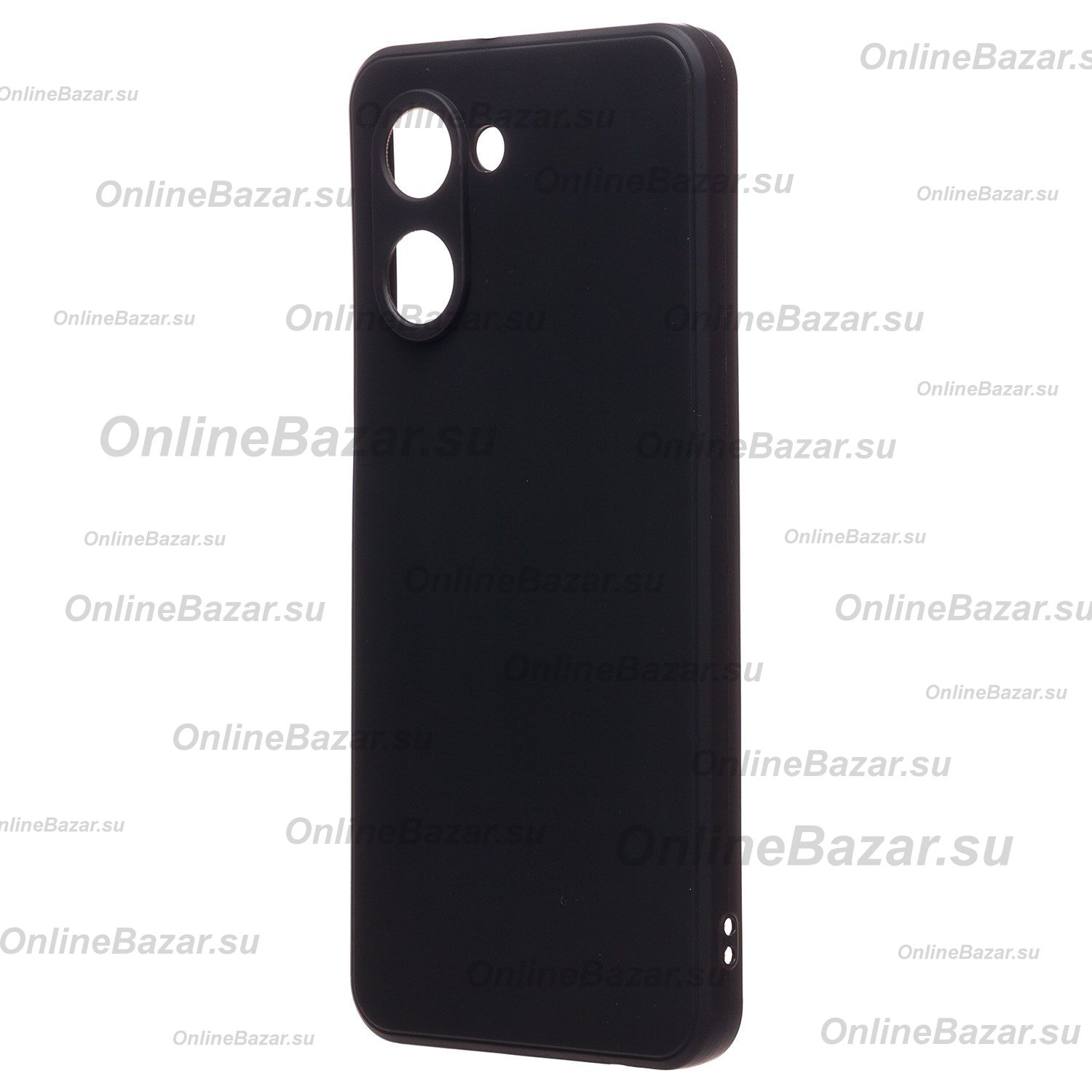 Чехол для Realme C33 силиконовый матовый №8 <черный> ― Spb.OnlineBazar.su