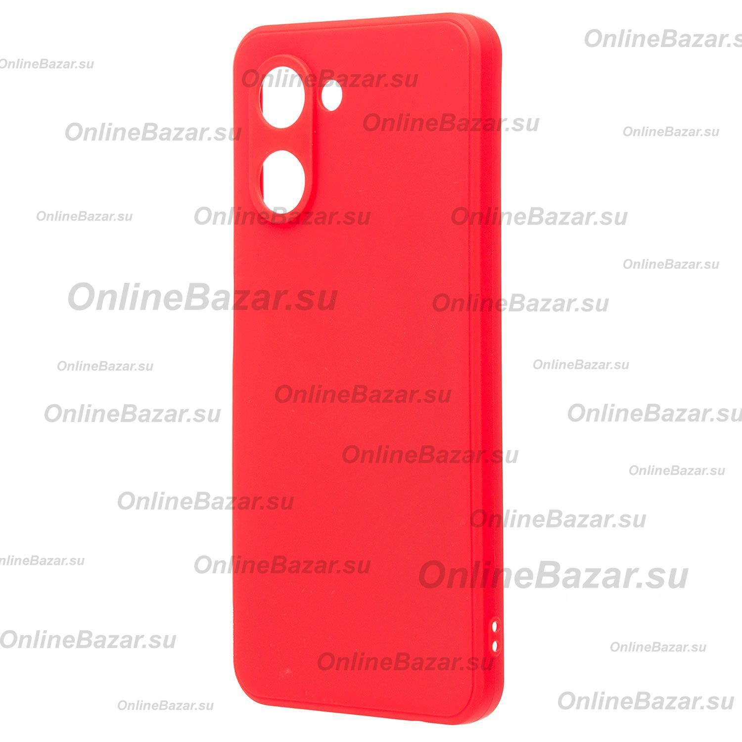 Чехол для Realme C33 силиконовый матовый №8 <красный> ― Spb.OnlineBazar.su