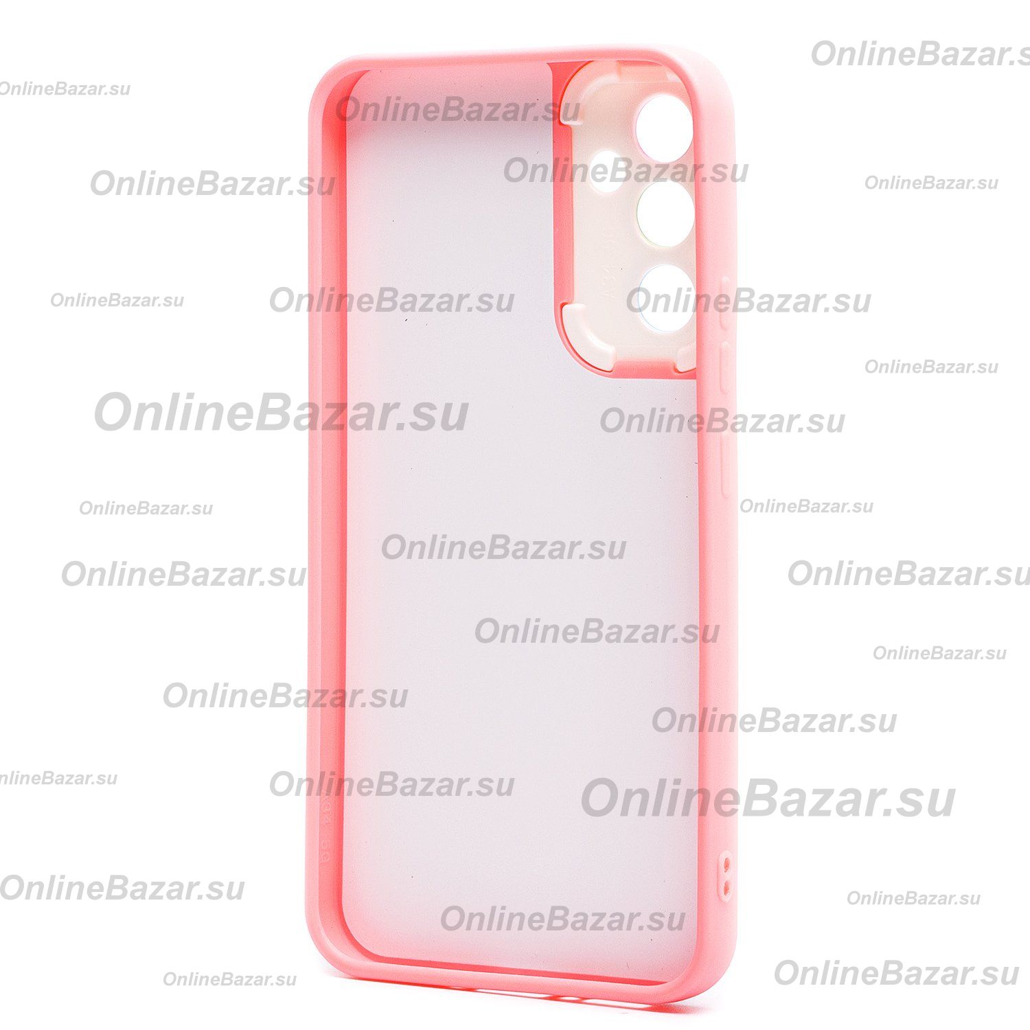 Чехол для Samsung SM-A346E (Galaxy A34 5G) силиконовый + экокожа <светло-розовый> ― Spb.OnlineBazar.su