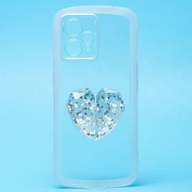 Чехол для Realme 9 Pro Plus силиконовый с попсокетом сердце <прозрачный>