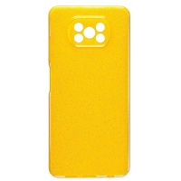 Чехол для Xiaomi M2007J20CG силиконовый с блестками №3 <желтый> ― Spb.OnlineBazar.su