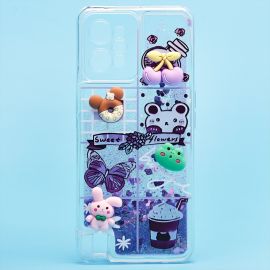 Чехол для Realme C31 силиконовый 3D игрушки <фиолетовый>
