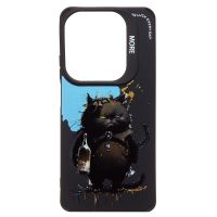Чехол для Infinix Hot 40 Pro (X6837) силиконовый (рис. 335/черный кот) <черный> ― Spb.OnlineBazar.su