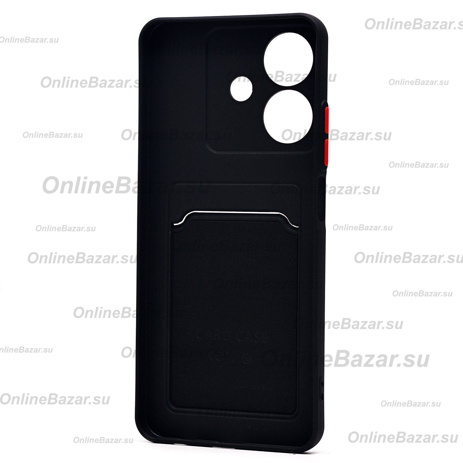 Чехол для Realme C61 силиконовый с картхолдером №9 <черный> ― Spb.OnlineBazar.su