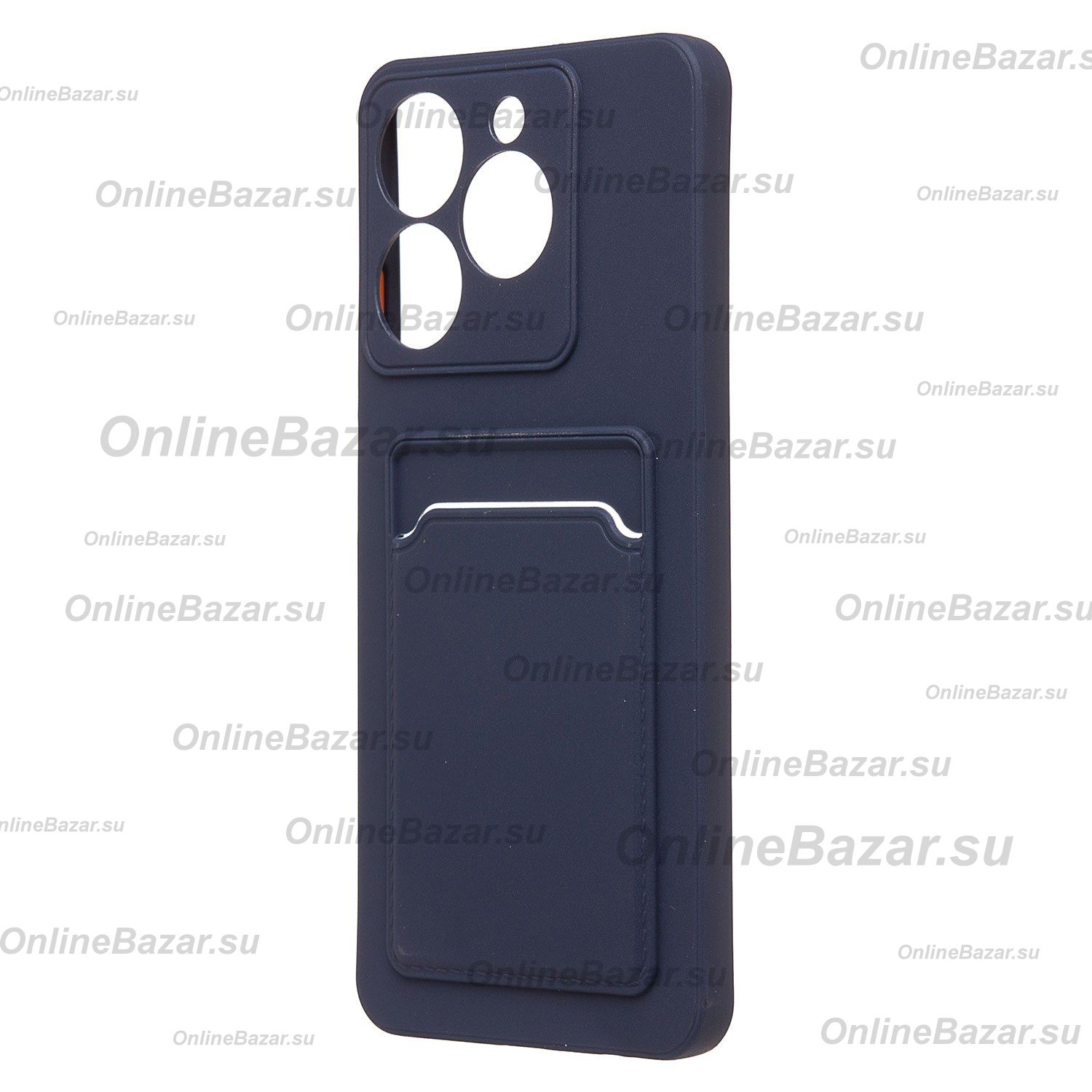 Чехол для Realme C63 силиконовый с картхолдером №9 <темно-синий> ― Spb.OnlineBazar.su