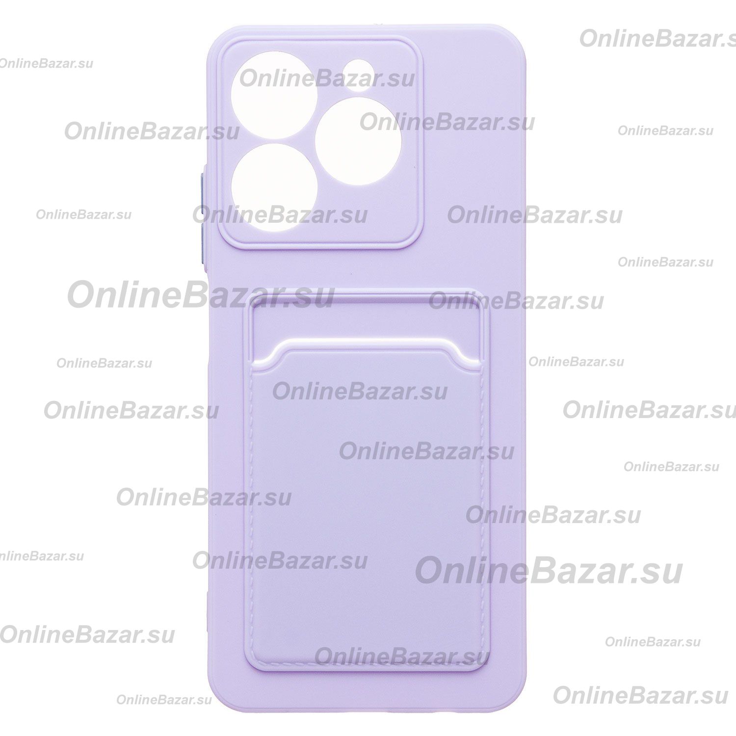 Чехол для Realme C63 силиконовый с картхолдером №9 <светло-фиолетовый> ― Spb.OnlineBazar.su