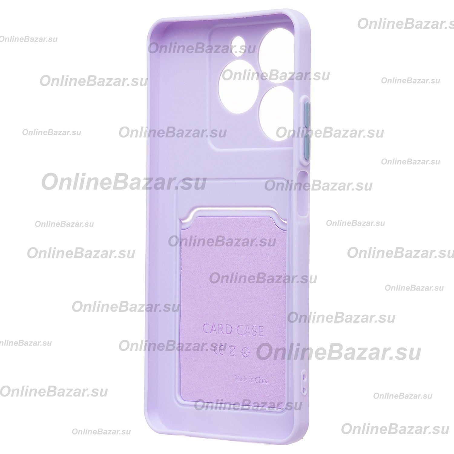 Чехол для Realme C63 силиконовый с картхолдером №9 <светло-фиолетовый> ― Spb.OnlineBazar.su