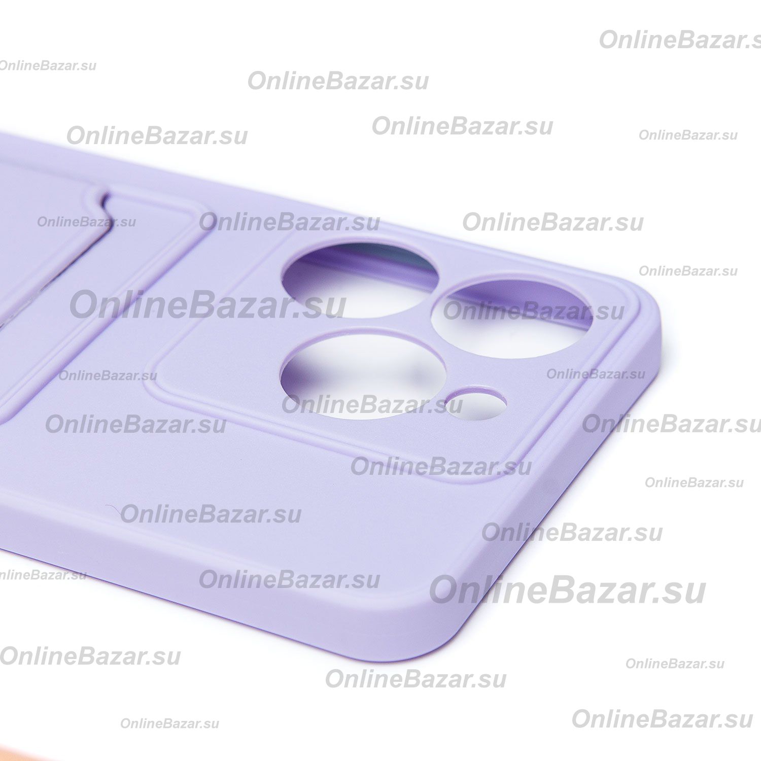 Чехол для Realme C63 силиконовый с картхолдером №9 <светло-фиолетовый> ― Spb.OnlineBazar.su